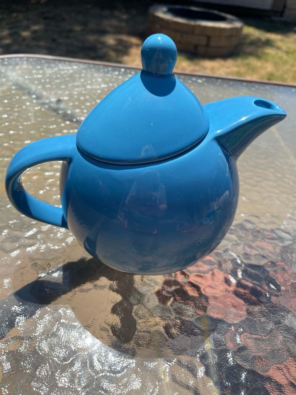 Chef Bordean Vintage Blue Teapot 8" Tall